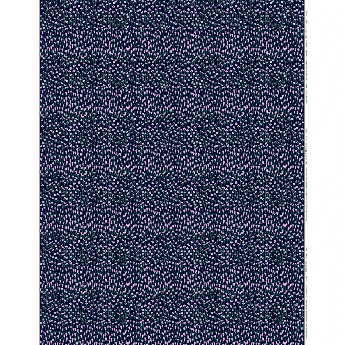 Marimekko Apilainen Navy / Lilac / Green Panama Fabric 4 Marimekko Apilainen Navy / Lilac / Green Panama Fabric - Image 2