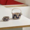 Marimekko Dark Blue / Terra Seireeni Oiva Teapot