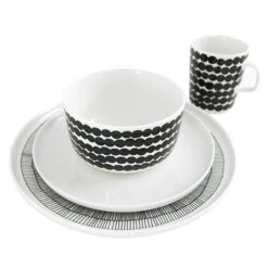 Marimekko Black / White 16pc Dinnerware Set -Marimekko marimekko dinnerware set black white 167