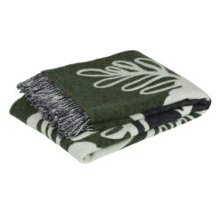 Marimekko Elakoon Elama White / Black / Green Blanket