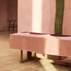 Marimekko Harka Wine / Pink / Tan Tablecloth -Marimekko marimekko harka wine pink tan tablecloth 67