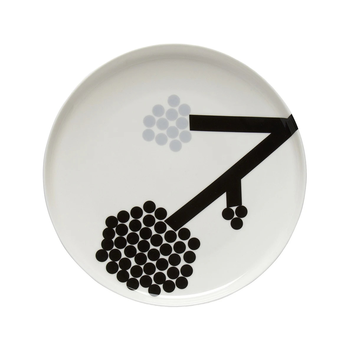 Marimekko Hortensie Black/White Dinner Plate 4 Marimekko Hortensie Black/White Dinner Plate - Image 2