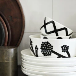 Marimekko Hortensie Black/White Dinner Plate 7 Marimekko Hortensie Black/White Dinner Plate -Marimekko marimekko hortensie black white dinner plate 89