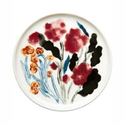 Marimekko Hyhma White / Multi Snack Plate -Marimekko marimekko hyhma white multi snack plate 52