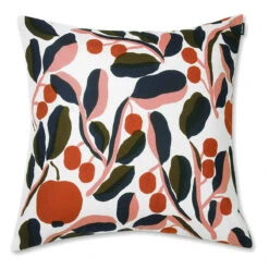 Marimekko Jaspi White / Orange Large Throw Pillow