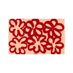 Marimekko Jattikukka Light Pink / Dark Red Cotton Fabric Repeat -Marimekko marimekko jattikukka light pink dark red cotton fabric repeat 19