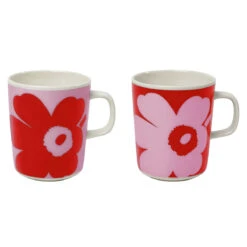Marimekko Juhla Unikko Pink / Red Mugs - Boxed Set Of 2 7 Marimekko Juhla Unikko Pink / Red Mugs - Boxed Set Of 2 -Marimekko marimekko juhla unikko pink red mug gift set of 2 22