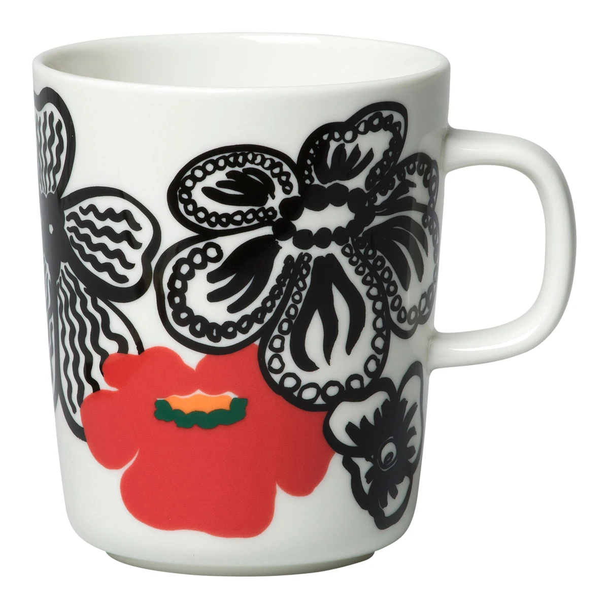 Marimekko Kaukokaipuu White / Red / Lilac Mug 3 Marimekko Kaukokaipuu White / Red / Lilac Mug