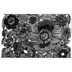 Marimekko Geranium White/Black Fabric