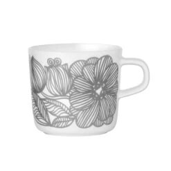 Marimekko Geranium White/Grey Coffee Cup