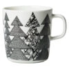 Marimekko Kuusikossa White / Black Large Mug -Marimekko marimekko kuusikossa white black mug 28