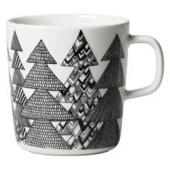 Marimekko Kuusikossa White / Black Large Mug