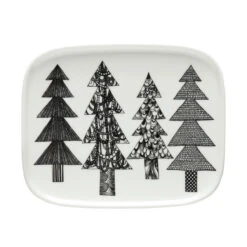 Marimekko Kuusikossa White / Black Small Plate