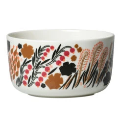 Marimekko Letto White / Brown / Pink Soup / Cereal Bowl