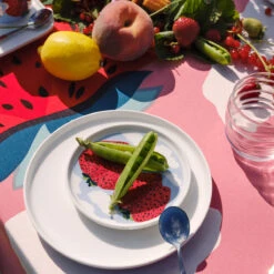 Marimekko Mansikkavuoret Blue / Red Snack Plate -Marimekko marimekko mansikkavuoret blue red snack plate 48