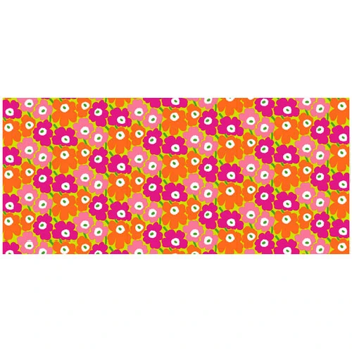 Marimekko Mini Unikko Lime/Pink/Orange Fabric 4 Marimekko Mini Unikko Lime/Pink/Orange Fabric - Image 2