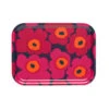 Marimekko Mini-Unikko Plum / Red Small Tray -Marimekko marimekko mini unikko rectangular tray 41