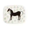 Marimekko Musta Tamma White / Brown / Blue Small Plate -Marimekko marimekko musta tamma white brown turquoise snack plate 24