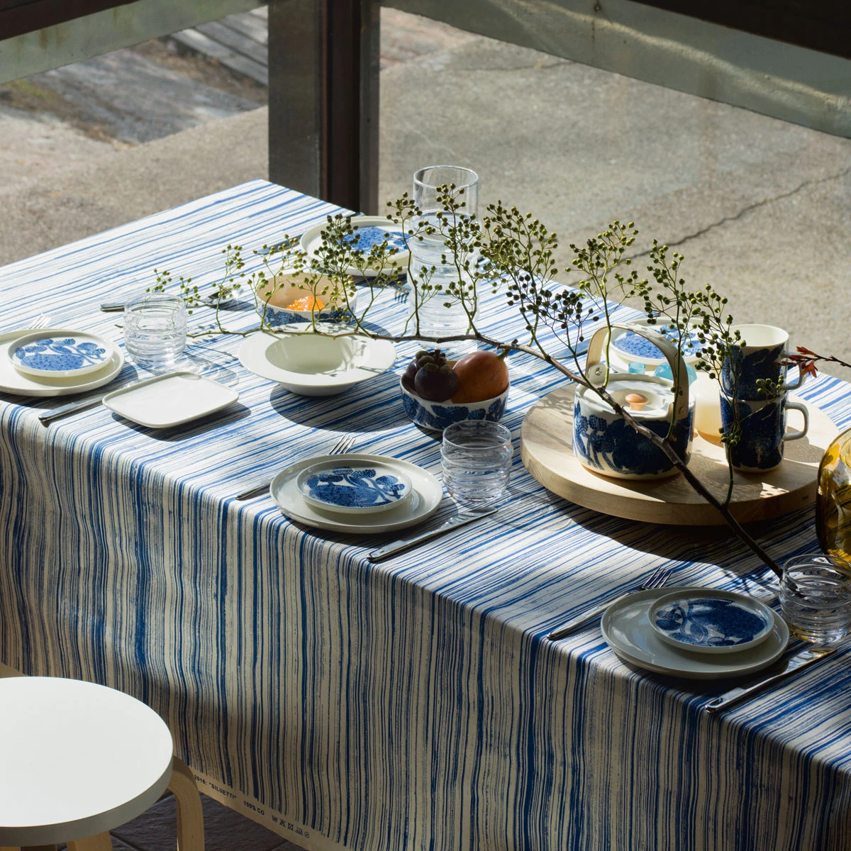 Marimekko Mynsteri Blue Snack Plate 3 Marimekko Mynsteri Blue Snack Plate