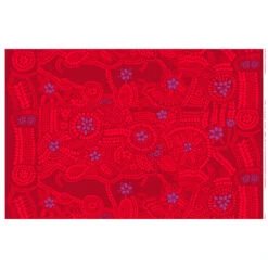 Marimekko Nasia Red / Violet Sateen Fabric