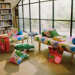 Marimekko Onni Green Throw Pillow