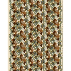 Marimekko Pieni Ketunmarja Cream / Brown / Green Cotton Fabric -Marimekko marimekko pieni ketunmarja cream brown green cotton fabric 16