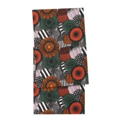 Marimekko Pieni Siirtolapuutarha Orange Table Runner