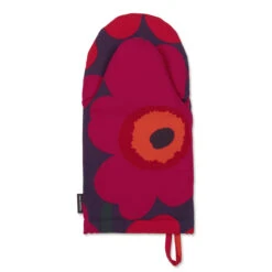Marimekko Unikko Plum / Red Oven Mitt