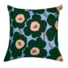 Marimekko Pieni Unikko Blue / Peach Throw Pillow -Marimekko marimekko pieni unikko blue peach throw pillow 25