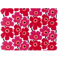 Marimekko Pieni Unikko Red Canvas Fabric -Marimekko marimekko pieni unikko red canvas fabric 25