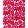 Marimekko Pieni Unikko Red Canvas Fabric