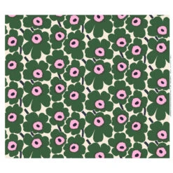 Marimekko Pieni Unikko White / Green / Pink Cotton Fabric -Marimekko marimekko pieni unikko white green pink cotton fabric 75