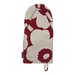 Marimekko Pieni Unikko Cotton / Red Oven Mitt