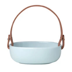 Marimekko Pikku Koppa Aqua Serving Dish W/ Leather Handle 6 Marimekko Pikku Koppa Aqua Serving Dish W/ Leather Handle -Marimekko marimekko pikku koppa aqua serving dish w leather handle 44