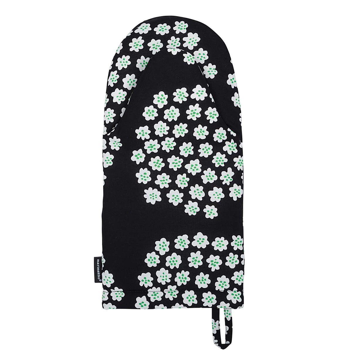 Marimekko Puketti Black / Green Oven Mitt 3 Marimekko Puketti Black / Green Oven Mitt
