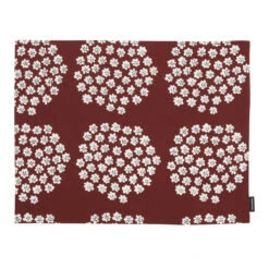 Marimekko Puketti Rust / White / Navy Acrylic-coated Cotton Placemat