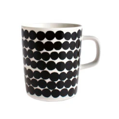 Marimekko Rasymatto Black / White Mug -Marimekko marimekko r symatto mugs 28