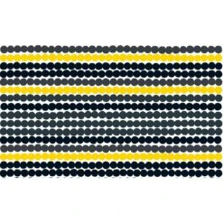 Marimekko Räsymatto White / Black / Grey / Yellow Cotton Fabric