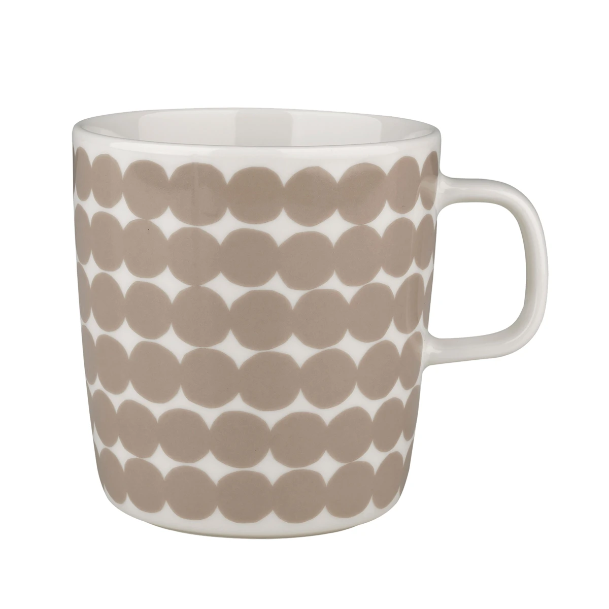 Marimekko Rasymatto Beige / White Large Mug 4 Marimekko Rasymatto Beige / White Large Mug - Image 2