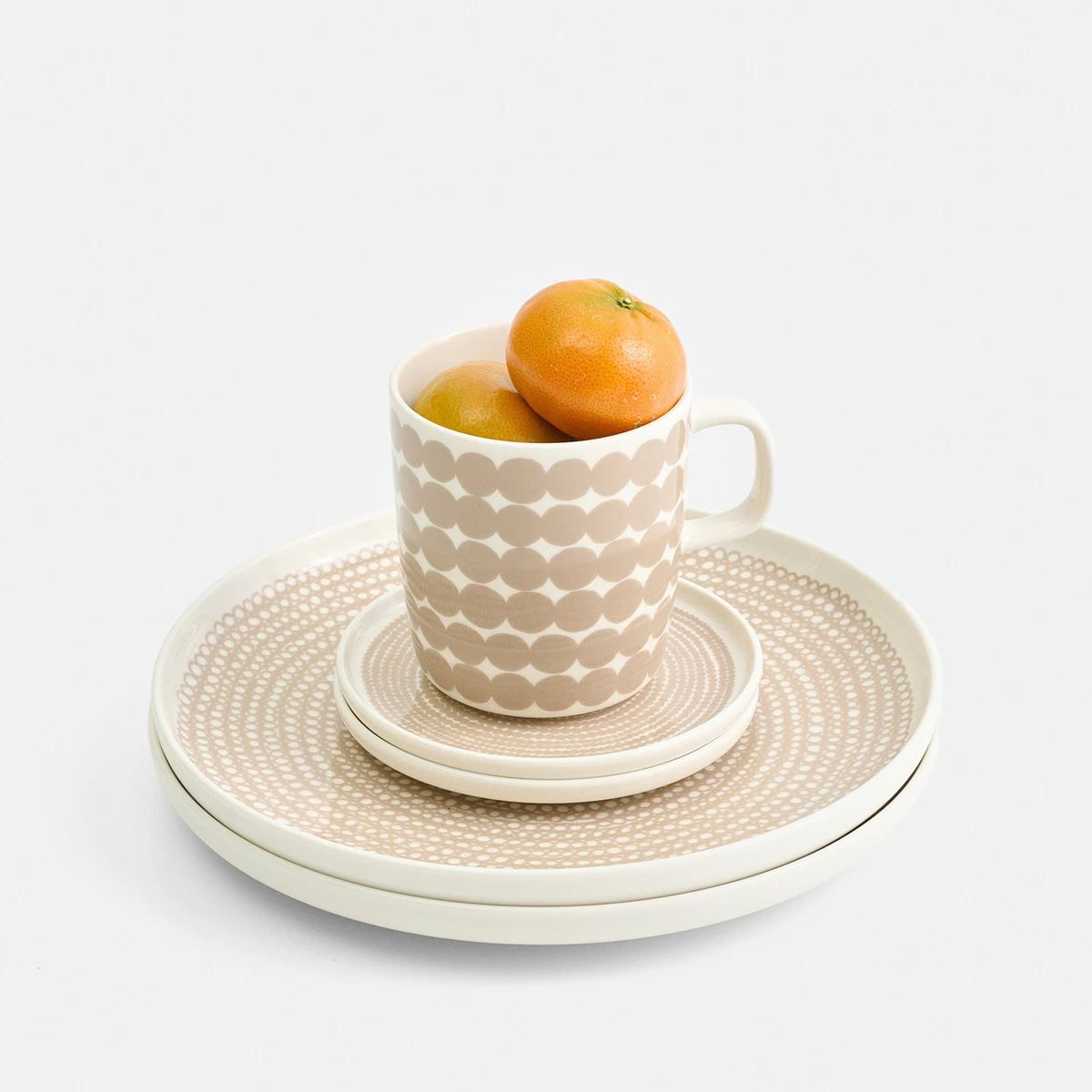 Marimekko Rasymatto Beige / White Large Mug 3 Marimekko Rasymatto Beige / White Large Mug