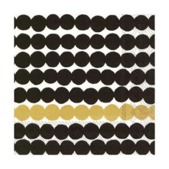Marimekko Rasymatto Black / Gold Lunch Napkins