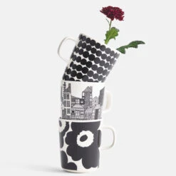 Marimekko Rasymatto Black / White Mug -Marimekko marimekko rasymatto black white mug 29