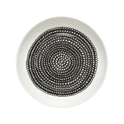 Marimekko Rasymatto White / Black Pasta Bowl -Marimekko marimekko rasymatto white black dish 40