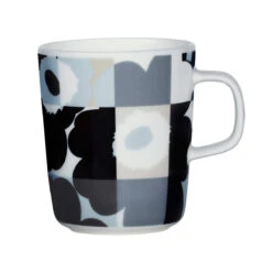 Marimekko Ruutu-Unikko Black Mug