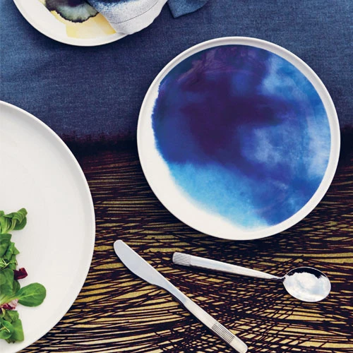 Marimekko Weather Diary Blue/White Dinner Plate 3 Marimekko Weather Diary Blue/White Dinner Plate