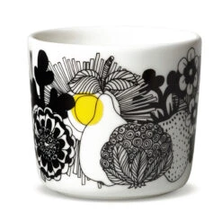 Marimekko Siirtolapuutaha Black / Yellow Coffee Cup