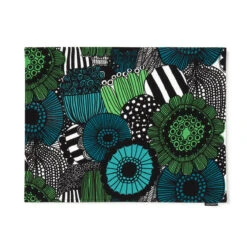 Marimekko Siirtolapuutarha Green Acrylic-Coated Cotton Placemat