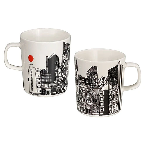 Marimekko Siirtolapuutarha Mugs - Set Of 2 3 Marimekko Siirtolapuutarha Mugs - Set Of 2