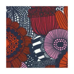 Marimekko Siirtolapuutarha White / Navy / Multi Lunch Napkins