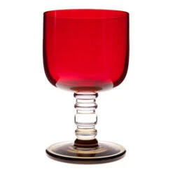 Marimekko Socks Rolled Down Red / Clear / Smoke Goblet